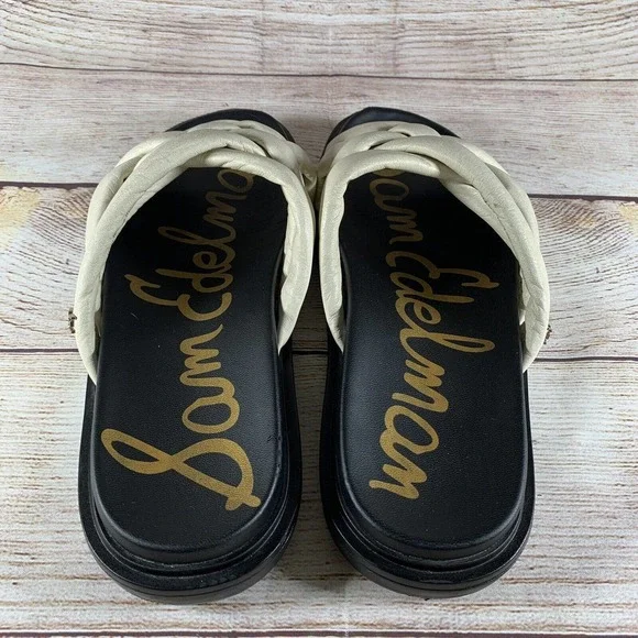 Sam Edelman Vaughn Ivory Leather Sandals Womens Size 8 M - Picture 5 of 8